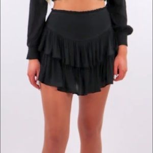 rock n rags black ruffle skirt